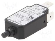 Circuit breaker; Urated: 240VAC; 48VDC; 5.5A; SPST; Poles: 1; Ø9.6mm SCHURTER