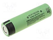 Re-battery: Li-Ion; 18650,MR18650; 3.6V; 3350mAh; Ø18.2x65mm 