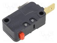 Microswitch SNAP ACTION; 16A/250VAC; without lever; SPST-NC OMRON Electronic Components