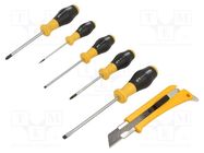 Kit: screwdrivers; Kit: knife,screwdrivers; 5pcs. FELO