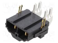 Socket; wire-board; male; Mini-Fit Sr; 10mm; PIN: 2; THT; angled 90° MOLEX