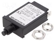 Circuit breaker; 240VAC; 28VDC; 15A; SPST; Poles: 1; screw; T12-211 SCHURTER
