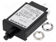 Circuit breaker; 240VAC; 28VDC; 8A; SPST; Poles: 1; screw; T12-211 SCHURTER