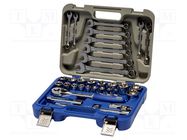 Wrenches set; 6-angles,socket spanner; Mounting: 1/2"; 33pcs. IRIMO