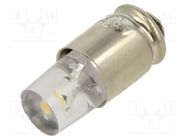 LED lamp; white warm; S5,7s; 12VDC; No.of diodes: 1; -30÷75°C; 5mm MARL