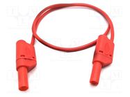 Test lead; 32A; banana plug 4mm,both sides; Urated: 1kV; red MUELLER ELECTRIC