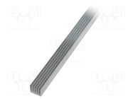 Heatsink: extruded; grilled; natural; L: 1000mm; W: 41.6mm; H: 34mm 