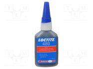 Cyanoacrylate adhesive; black; plastic container; LOCTITE 480 LOCTITE