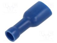 Terminal: flat; 6.3mm; 0.8mm; female; 1÷2.5mm2; crimped; insulated ERGOM