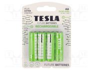 Re-battery: Ni-MH; AA; 1.2V; 2400mAh; blister; 4pcs. TESLA BATTERIES