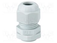 Cable gland; PG11; IP65; polyamide; light grey HENSEL