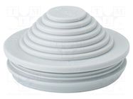 Grommet; elastomer thermoplastic TPE; grey; -25÷35°C; 13÷34mm HENSEL