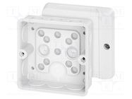 Enclosure: junction box; X: 88mm; Y: 88mm; Z: 50mm; IP55; white HENSEL