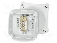 Enclosure: junction box; IP66; with terminals; grey; ENYCASE® HENSEL