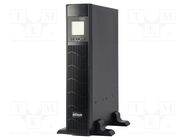 Power supply: UPS; 800W; 1kVA; Uin: 220V; 440x338x88mm; 7Ah; 8h; RACK GEMBIRD