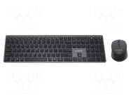 Office kit; black; universal; USB C; wireless,PT layout; 10m GEMBIRD
