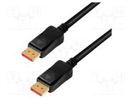 Cable; DisplayPort 1.4,HDCP 2.2; DisplayPort plug,both sides 