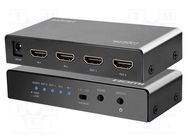 Switch; HDCP 2.2,HDMI 2.0; black; Input: HDMI socket x2 LOGILINK