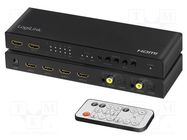 Switch; HDCP 2.2,HDMI 2.0; black; Input: HDMI socket x4 