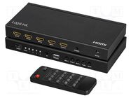 Switch; HDCP 1.4,HDMI 1.4; black; Input: HDMI socket x4 