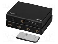 Splitter; HDCP 2.2,HDMI 2.0; black; Input: HDMI socket 