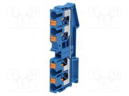 Splice terminal: rail; 0.5÷10mm2; ways: 1; terminals: 4; blue; PT PHOENIX CONTACT