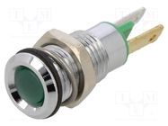 Indicator: LED; flat; green; 2.2VDC; Ø8mm; connectors 2,0x0,8mm CML INNOVATIVE TECHNOLOGIES