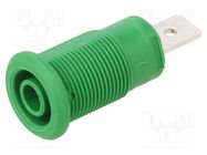 Connector: 4mm banana; socket; 32A; 1kV; Cutout: Ø12.2mm; green STÄUBLI