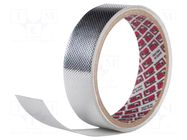 Tape: shielding; W: 50mm; L: 25m; Thk: 0.17mm; acrylic,conductive PPI
