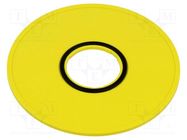 Description label; 45; 75mm; plastic; Body: yellow EAO