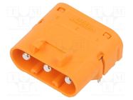 Connector: DC supply; socket; LC; male; PIN: 3; on PCBs; THT; orange AMASS