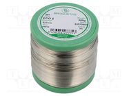 Tin; lead free; Sn99Ag0,3Cu0,7; 0.5mm; 0.5kg; reel; 217÷227°C 