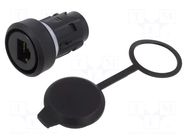 RJ45 socket; 22mm; IP65; black; -25÷70°C SIEMENS