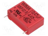 Capacitor: polypropylene; 470nF; 31.5x11x21mm; THT; ±10%; 27.5mm WIMA