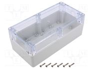 Enclosure: multipurpose; X: 100mm; Y: 200mm; Z: 75mm; ZP; light grey KRADEX