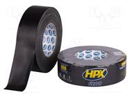 Tape: duct; W: 48mm; L: 50m; Thk: 0.3mm; black; natural caoutchouc HPX