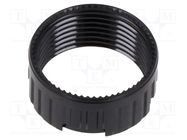 Nut; 61; Ø16mm; Body: black; plastic EAO