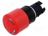 Switch: emergency stop; 22mm; Stabl.pos: 2; red; IP66,IP67,IP69K 