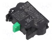 Contact block; 22mm; 45; front fixing; spring clamps; Contacts: NO EAO