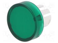 Actuator lens; 22mm; 61; transparent,green; plastic; Ø15.8mm EAO