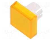 Actuator lens; 22mm; 61; transparent,yellow; plastic; 15.3x15.3mm EAO