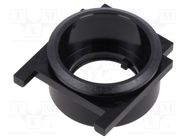 Button holder; 22mm; 61; Ø22.3mm; Face dim: Ø25mm; Body: black EAO