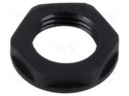 Nut; NPT3/8"; polyamide; 22mm; black; Thread: inch,NPT; Entrelec TE Connectivity