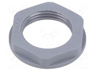 Nut; M20; polyamide; 26mm; grey; Thread: metric; Pitch: 1.5; Entrelec TE Connectivity