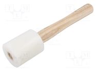 Dro -mallet; 200mm; 330g; 60mm; round; polyamide; wood (ash) LeanCraft