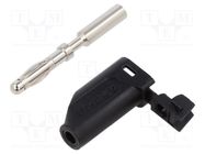 Plug; 4mm banana; 16A; 33VAC; 70VDC; black; Max.wire diam: 4mm SCHÜTZINGER