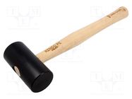 Hammer; 220g; 50mm; round; polyurethane; wood (ash); KENDO LeanCraft