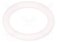 O-ring gasket; silicone; Thk: 4mm; Øint: 22mm; white; -60÷160°C ORING USZCZELNIENIA TECHNICZNE