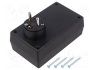 Enclosure: for power supplies; X: 71mm; Y: 120mm; Z: 45mm; ABS; black KRADEX