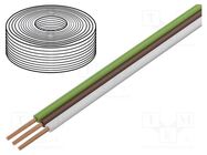 Wire: ribbon; FBK Toy; 3x0.25mm2; stranded; Cu; PVC; 350V; 25m DONAU ELEKTRONIK